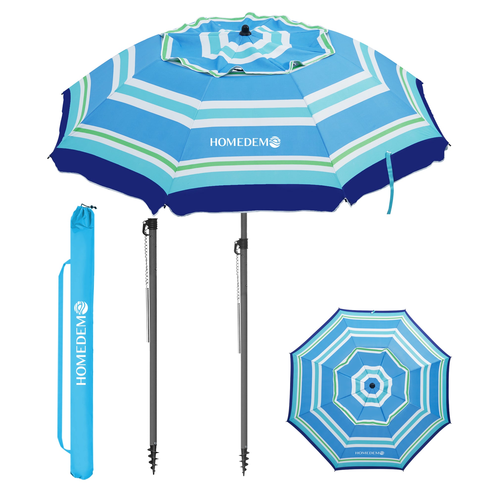 HOMEDEMO Strandschirm für draußen sonnenschirm