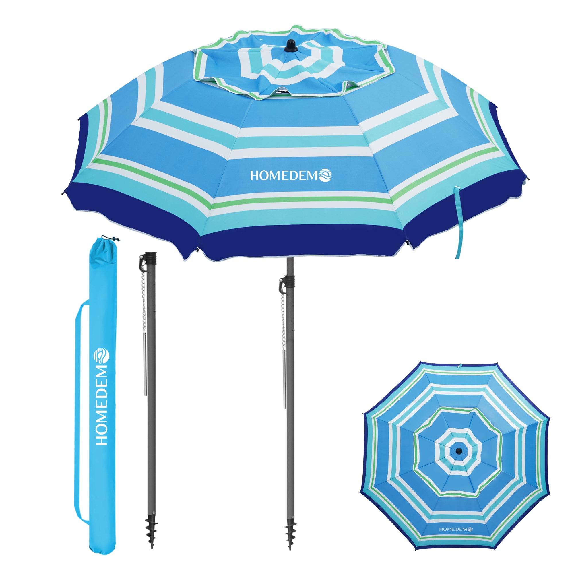 HOMEDEMO Strandschirm für draußen sonnenschirm