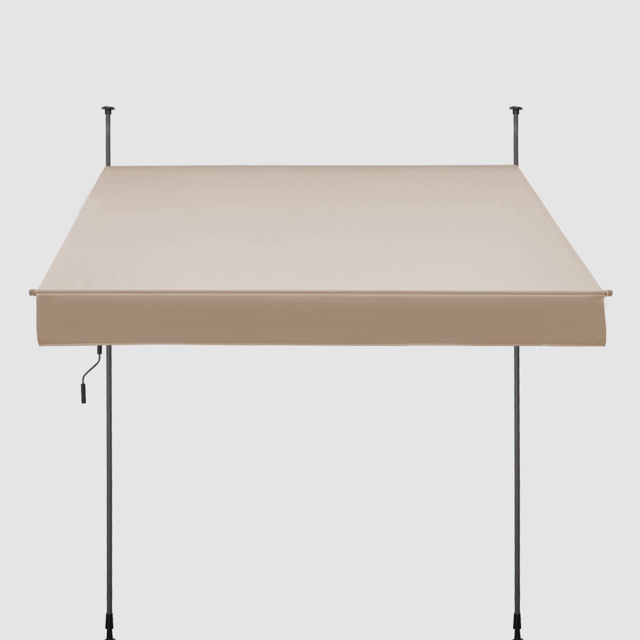 Einziehbare Klemmmarkise für Balkon mit Handkurbel manuell