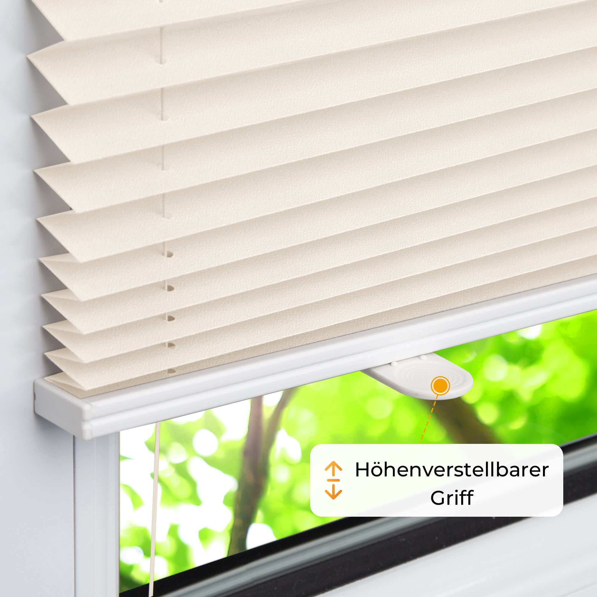 HOMEDEMO Plissee Klemmfix-Beige