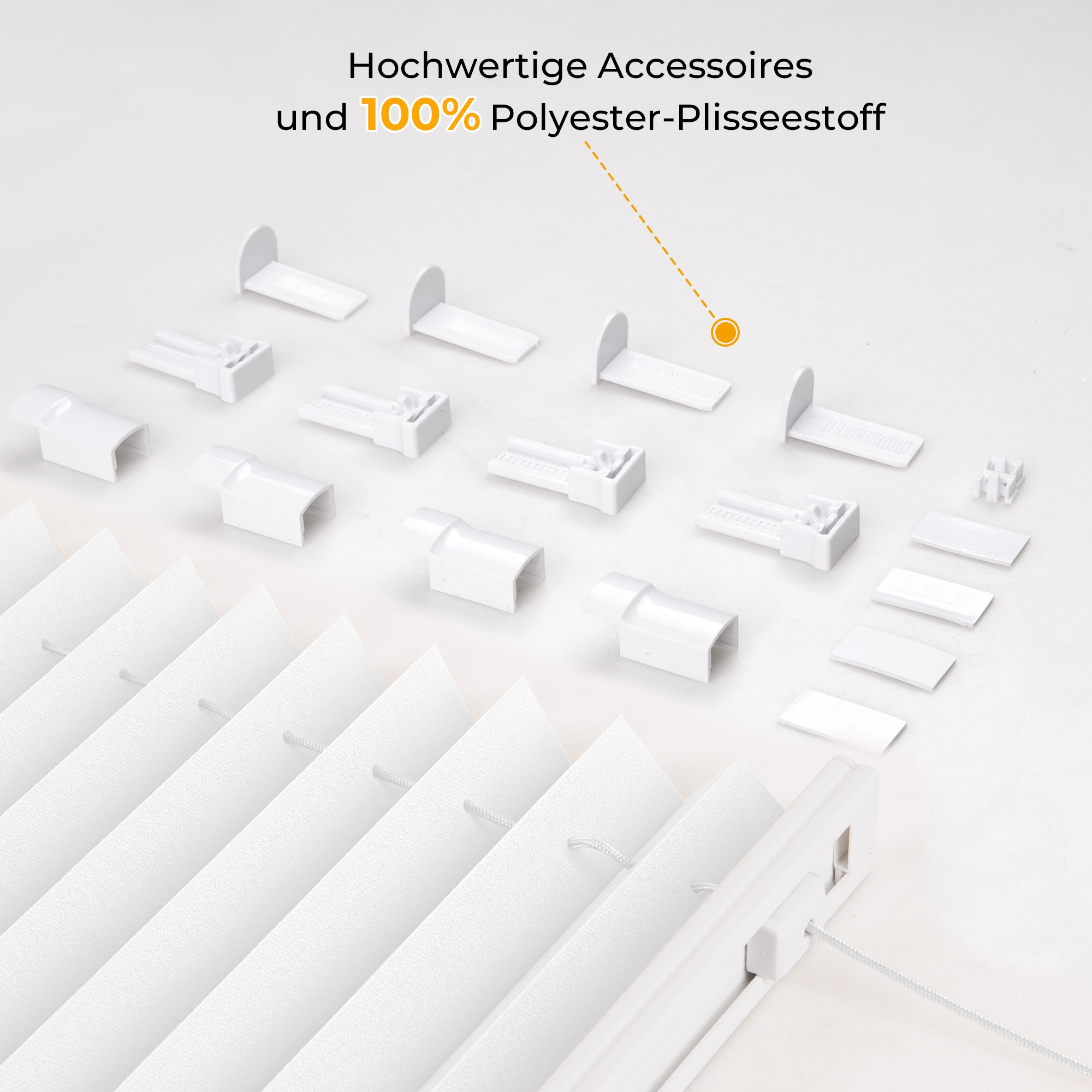 HOMEDEMO Plissee Klemmfix-Weiß