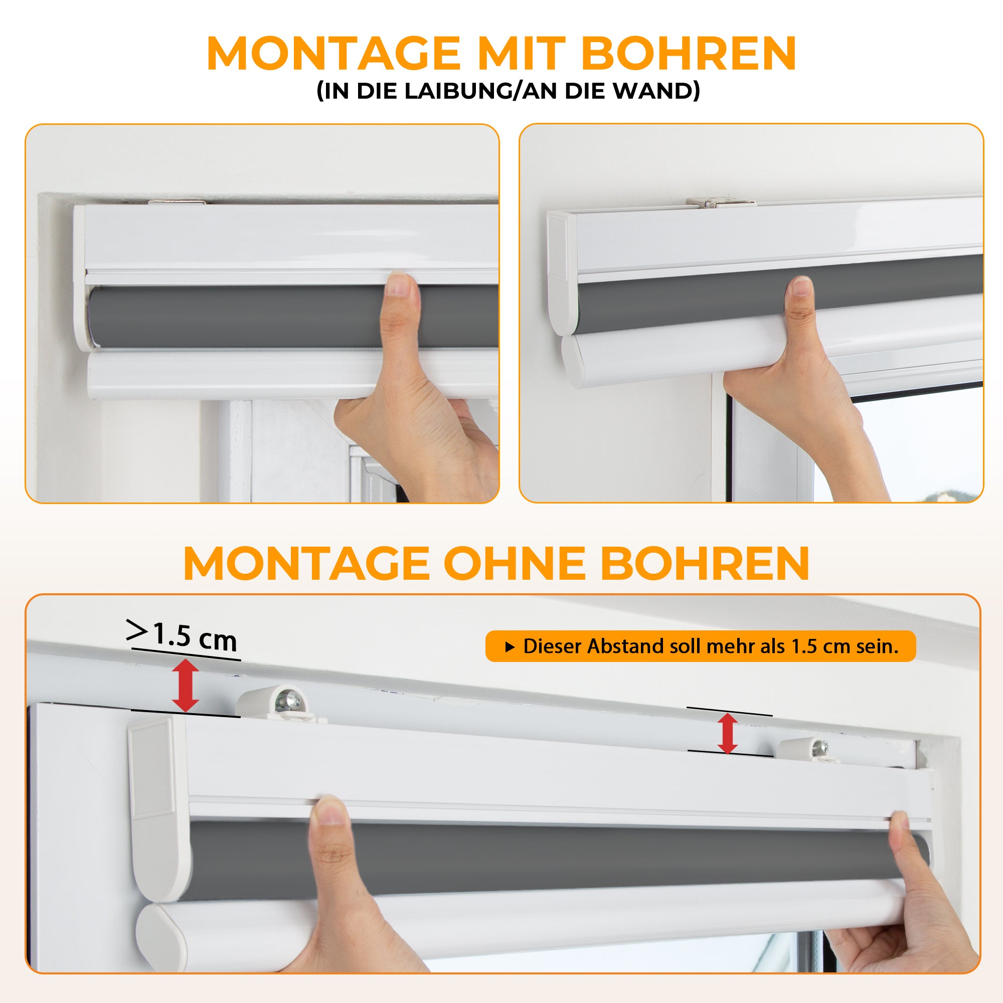 Elektrisches Rollo M100 Motorrollo silberbeschichtet vollverdunkelnd wärmedämmend Fensterrollo mit Funkmotor für Schlafzimmer Wohnzimmer Büro