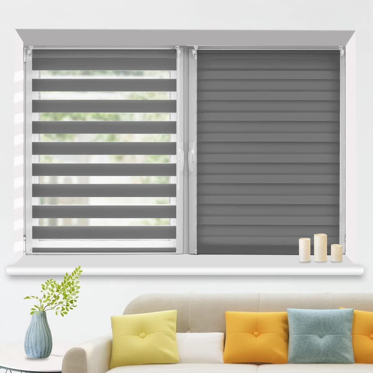 HOMEDEMO Doppelrollo Klemmfix
