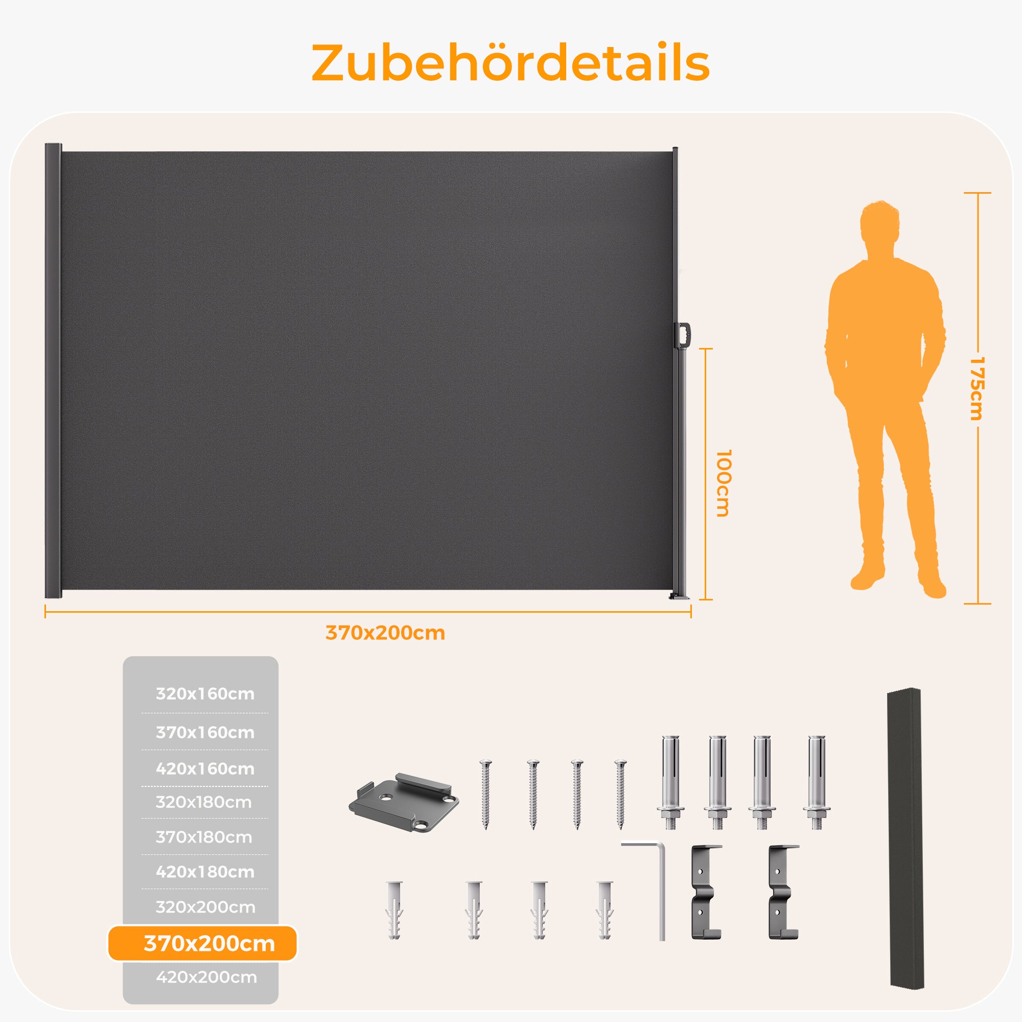 Ausziehbar Seitenmarkise