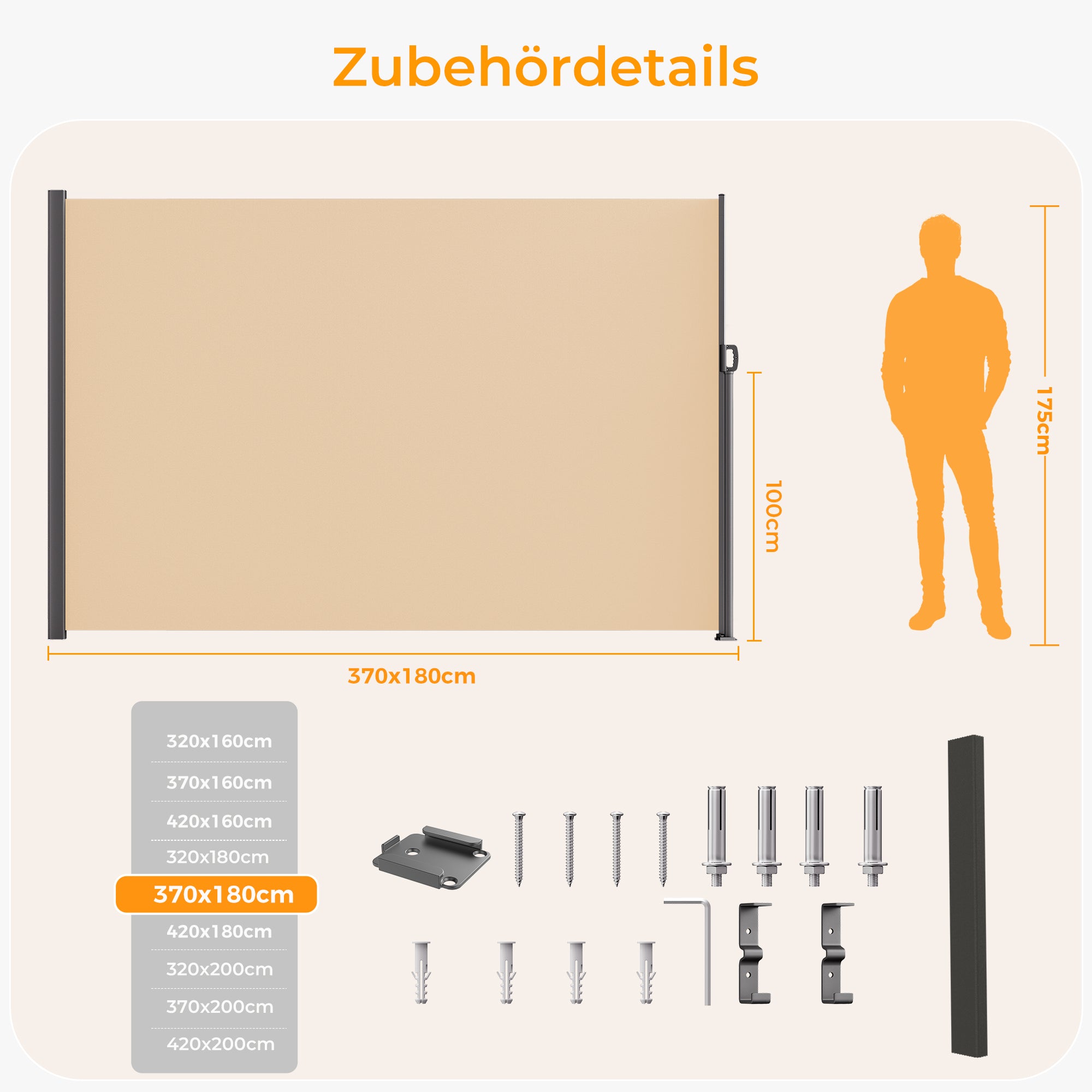 Ausziehbar Seitenmarkise