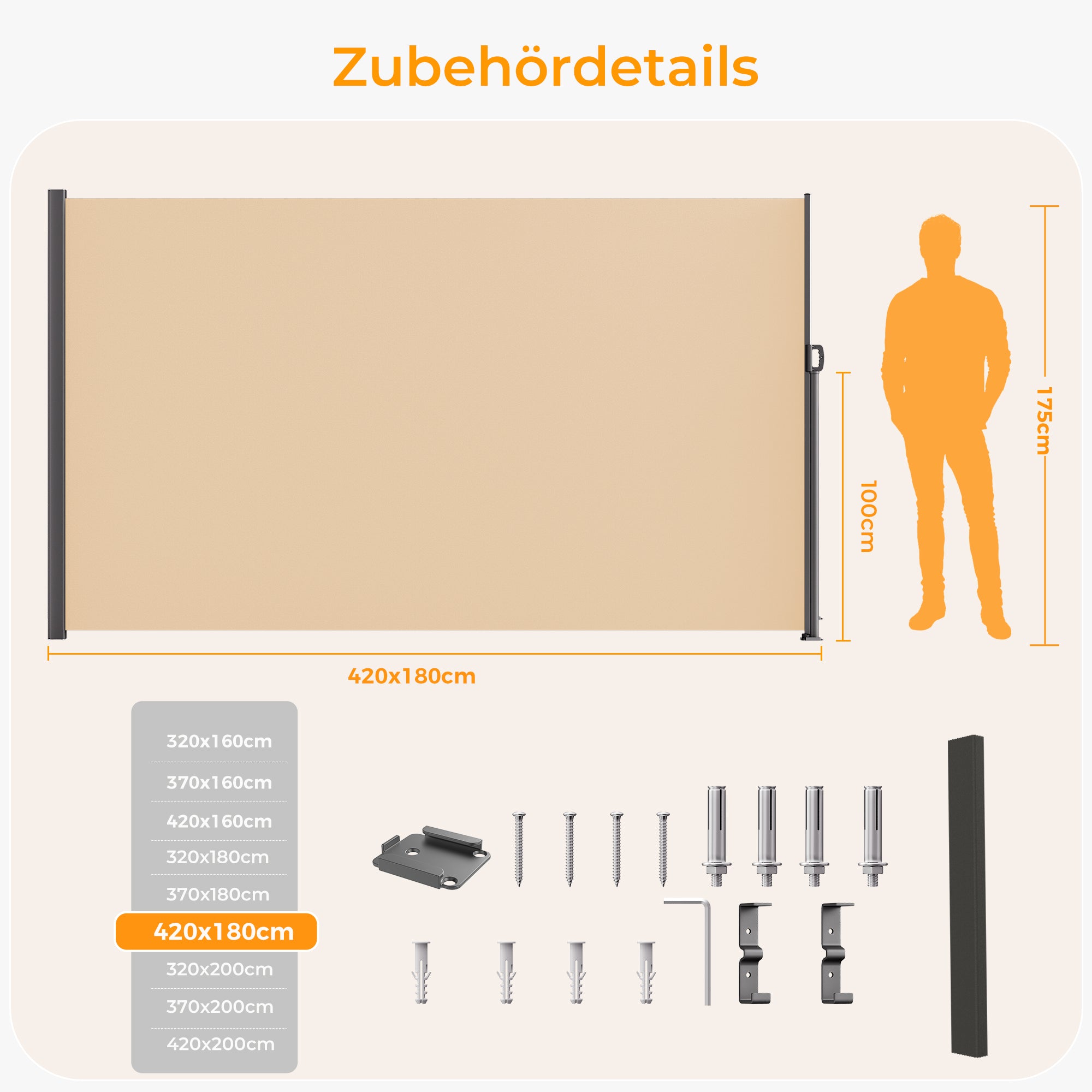 Ausziehbar Seitenmarkise