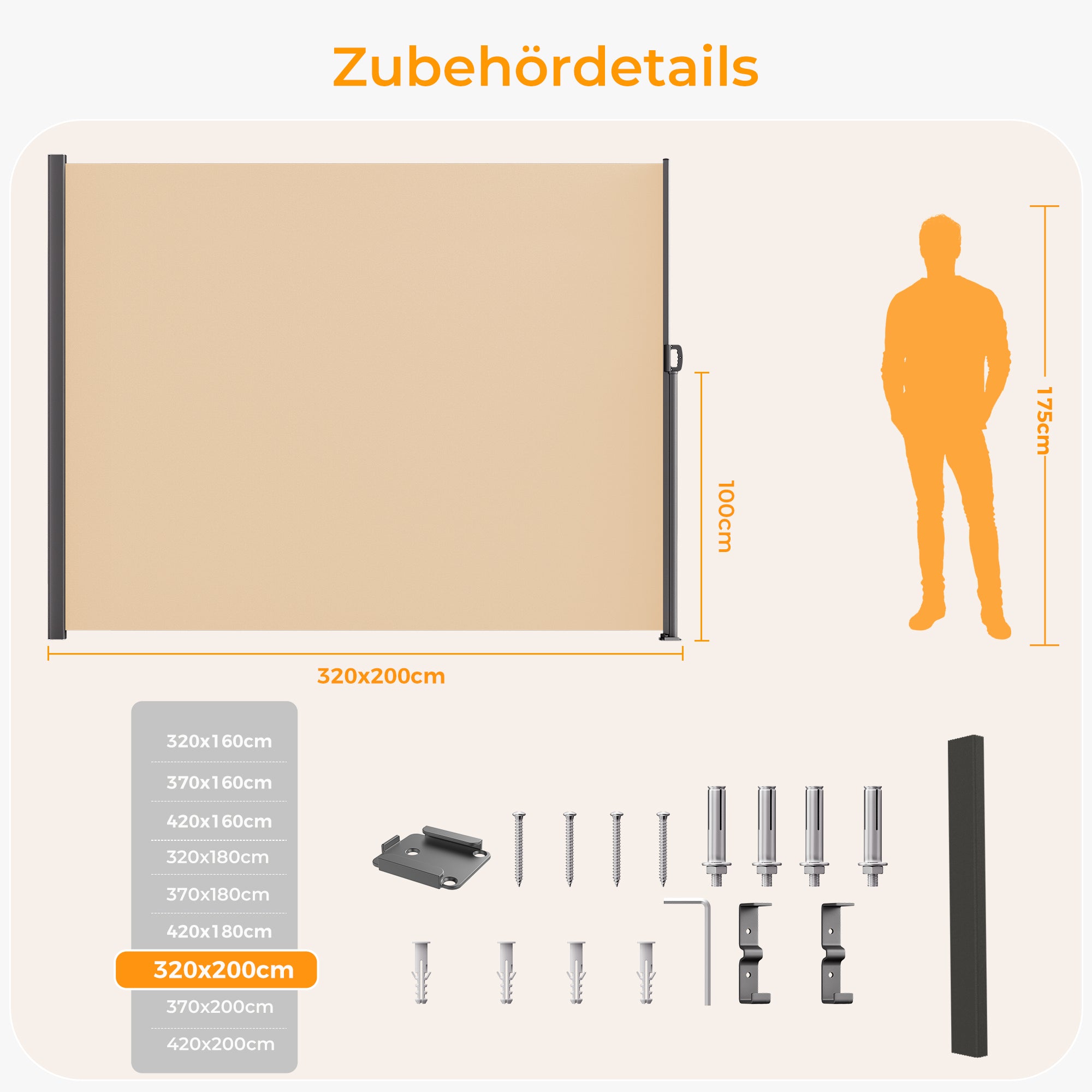 Ausziehbar Seitenmarkise