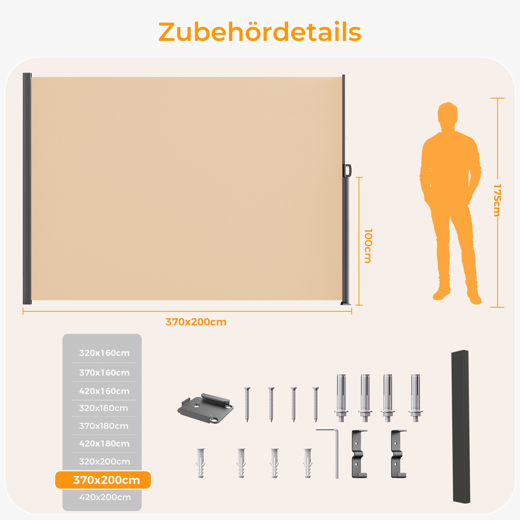 Ausziehbar Seitenmarkise