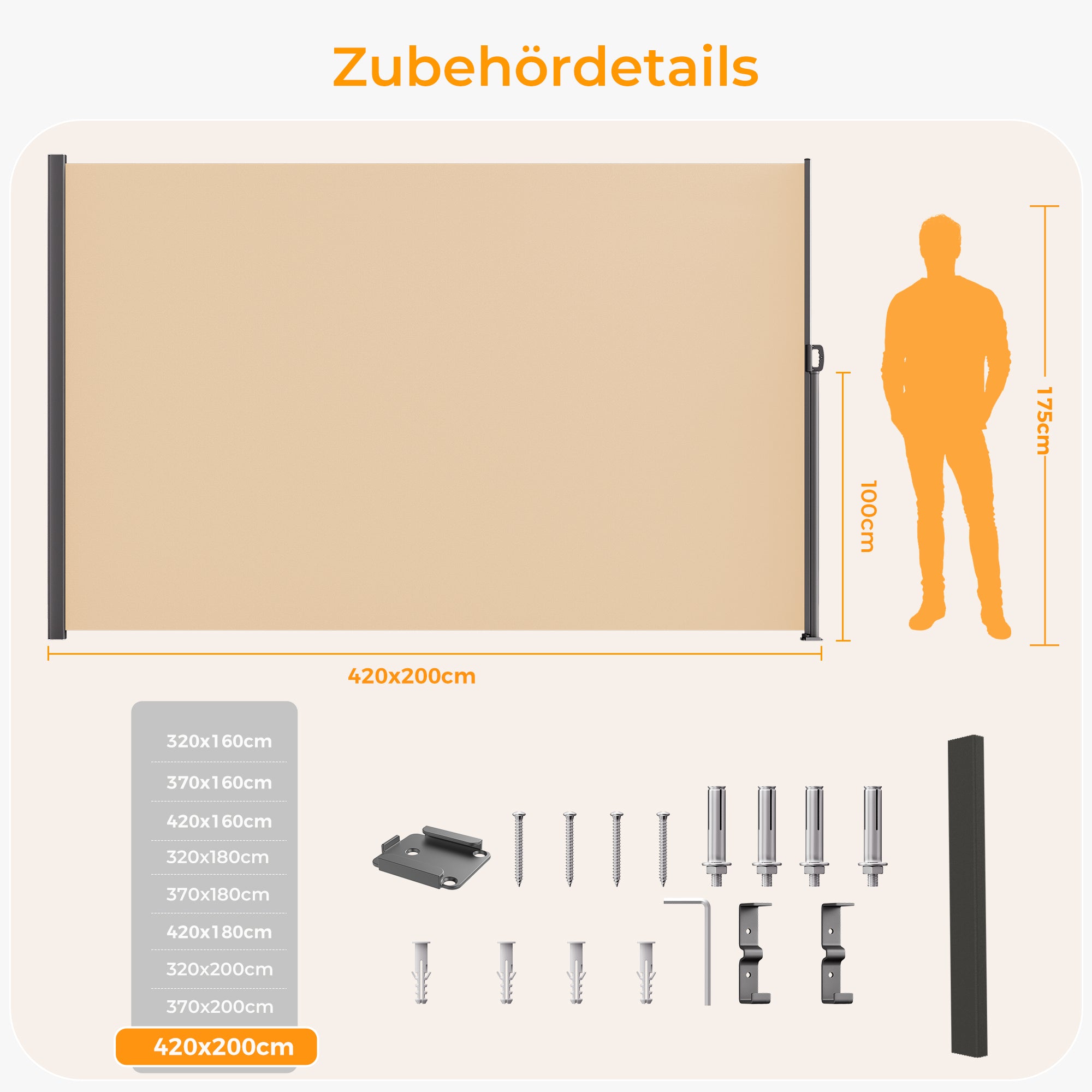 Ausziehbar Seitenmarkise