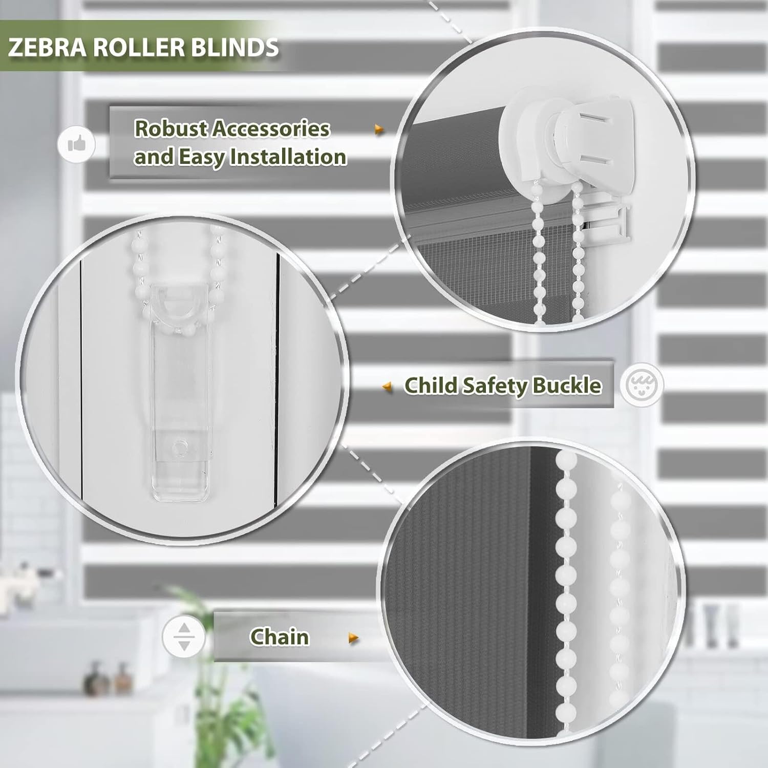 HOMEDEMO Doppelrollo Klemmfix
