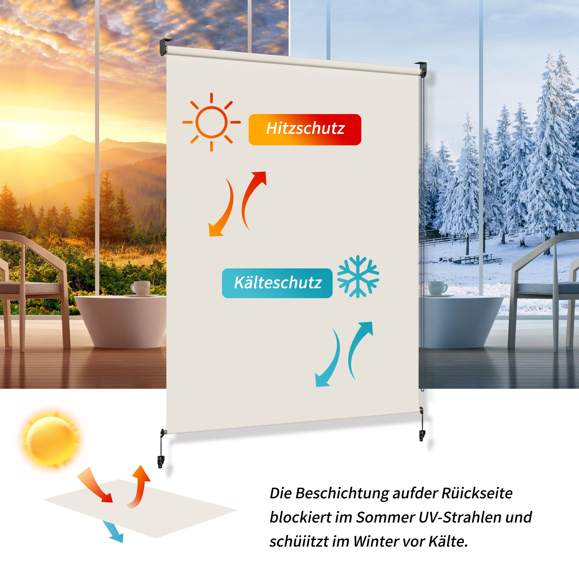 Außenrollo Senkrechtmarkise