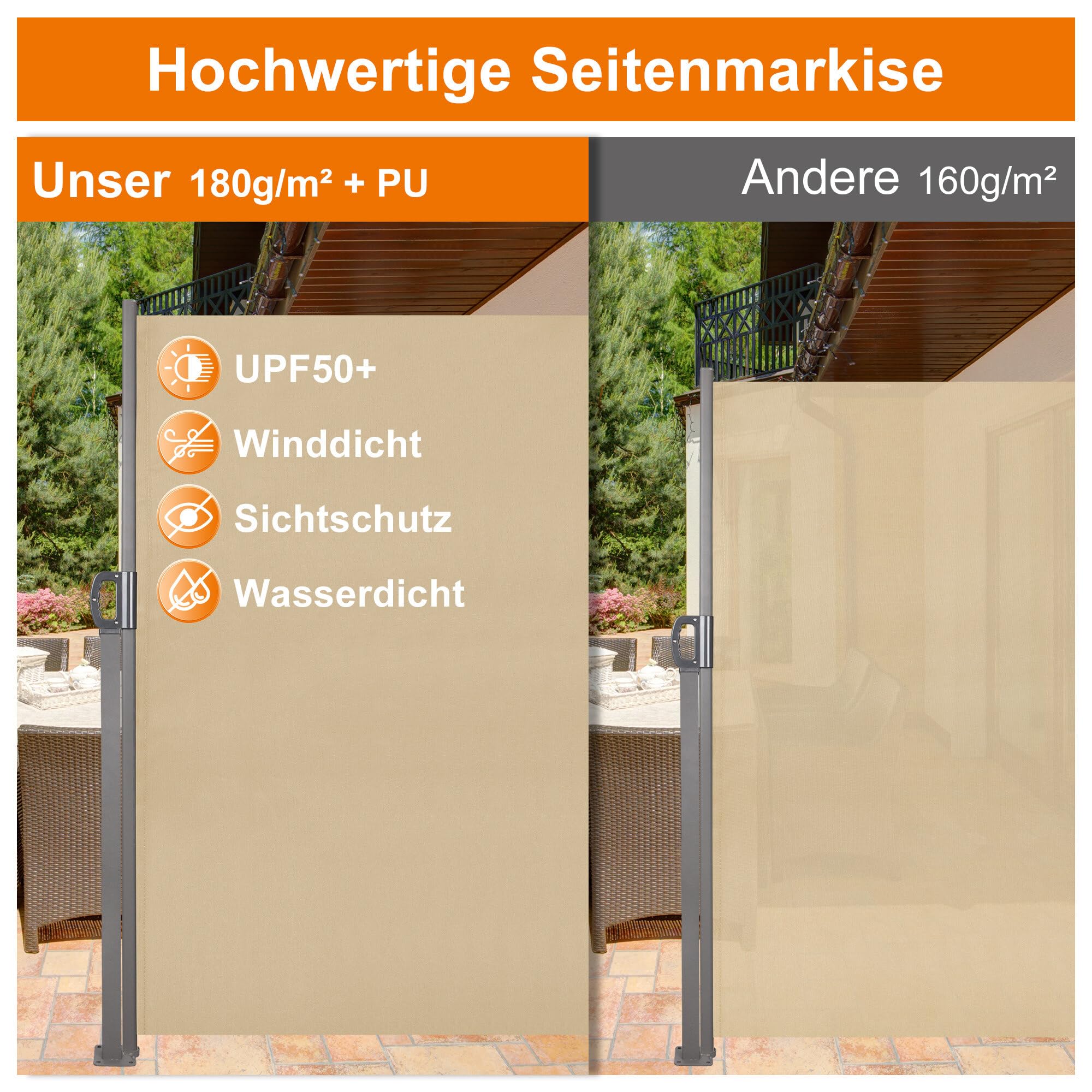 Ausziehbar Seitenmarkise
