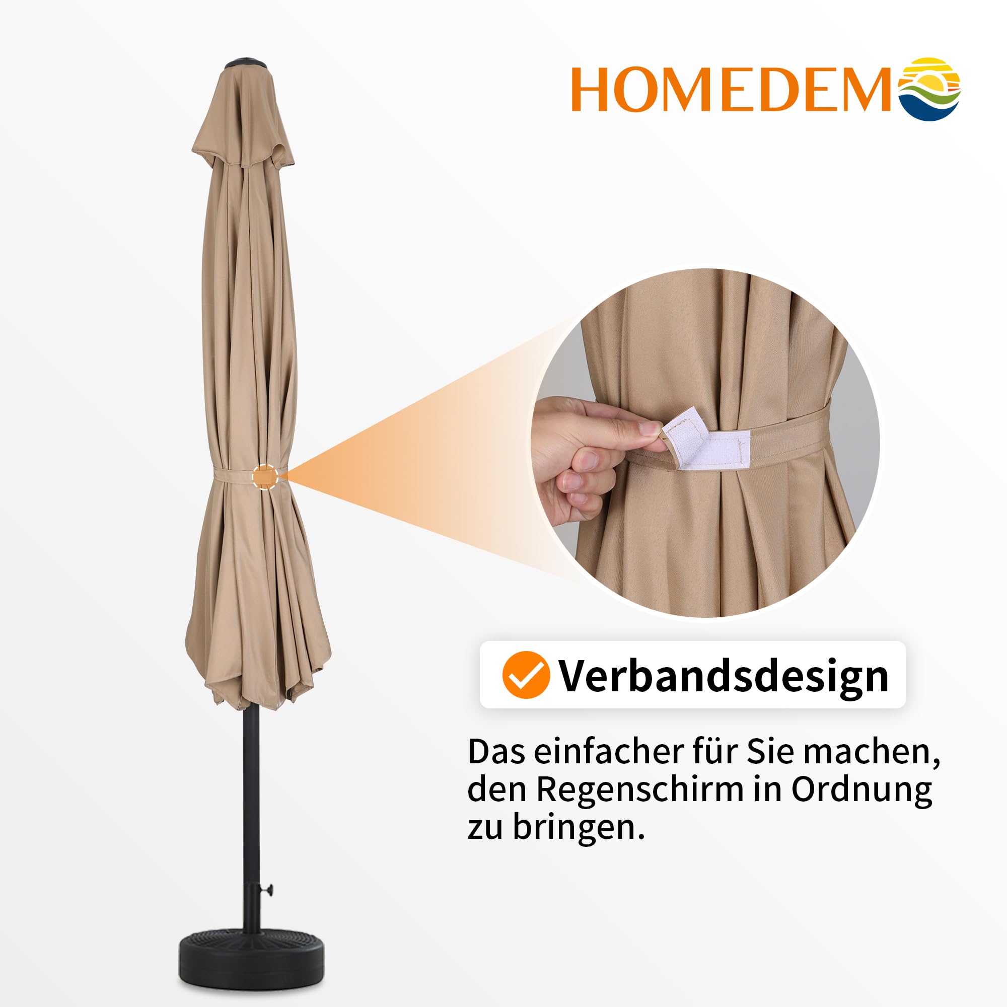 Groß Garten Sonnenschirme zum kurbeln