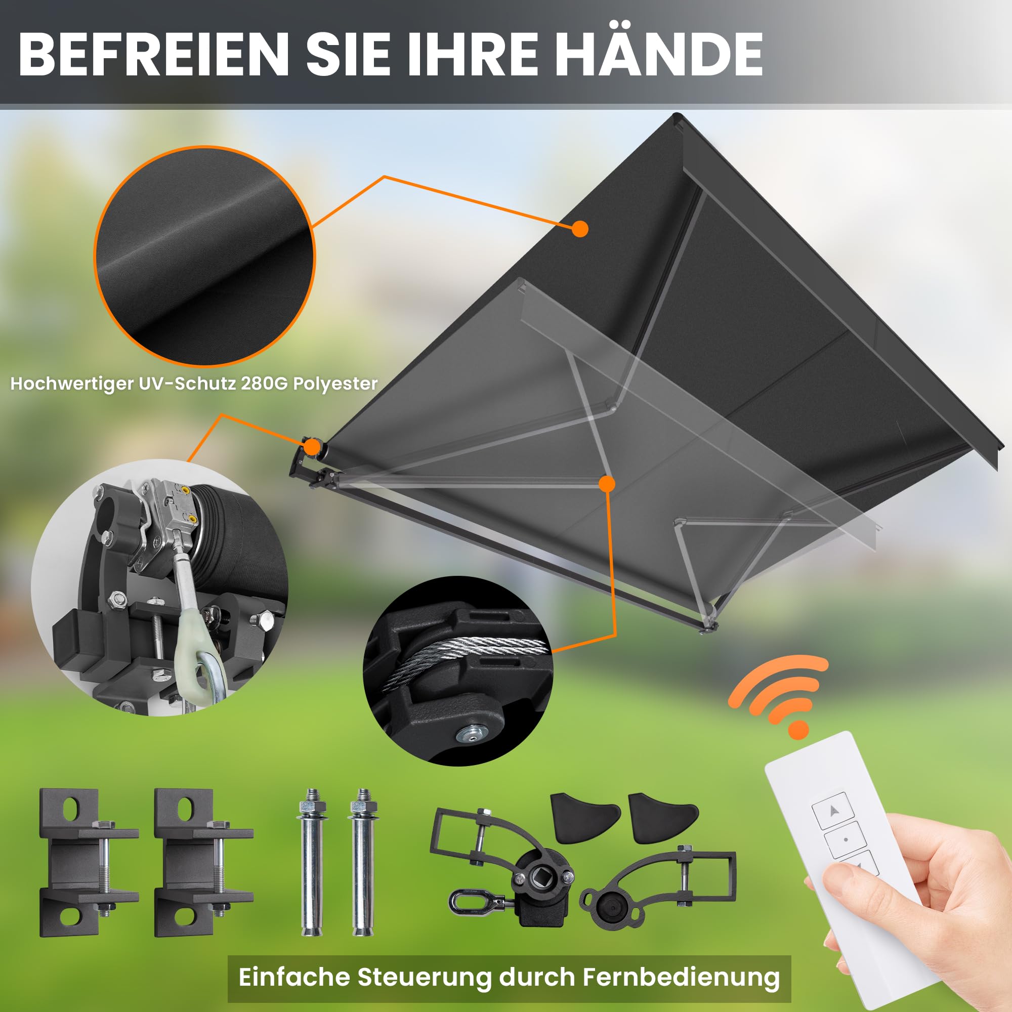Elektrische Gelenkarmmarkise