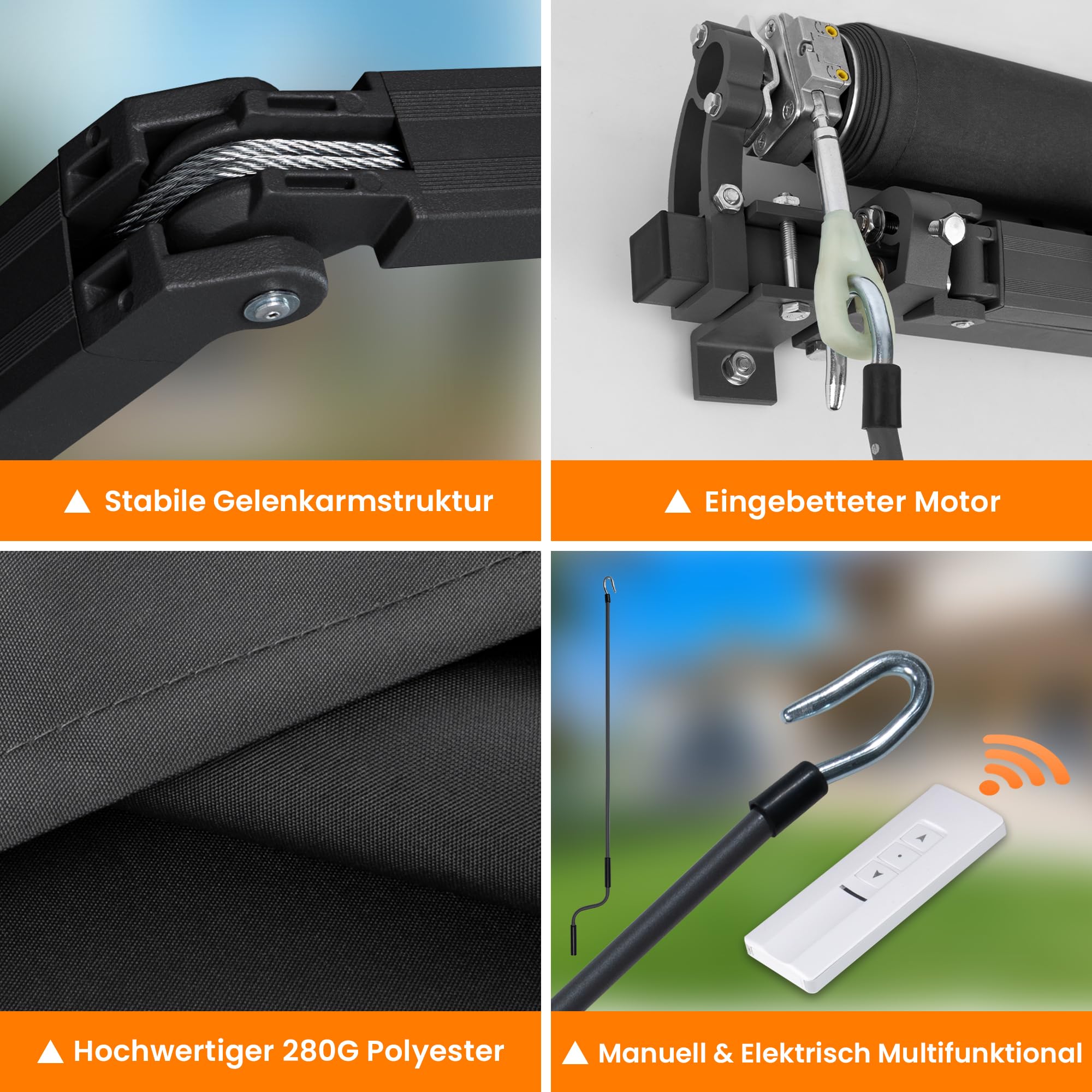 Elektrische Gelenkarmmarkise