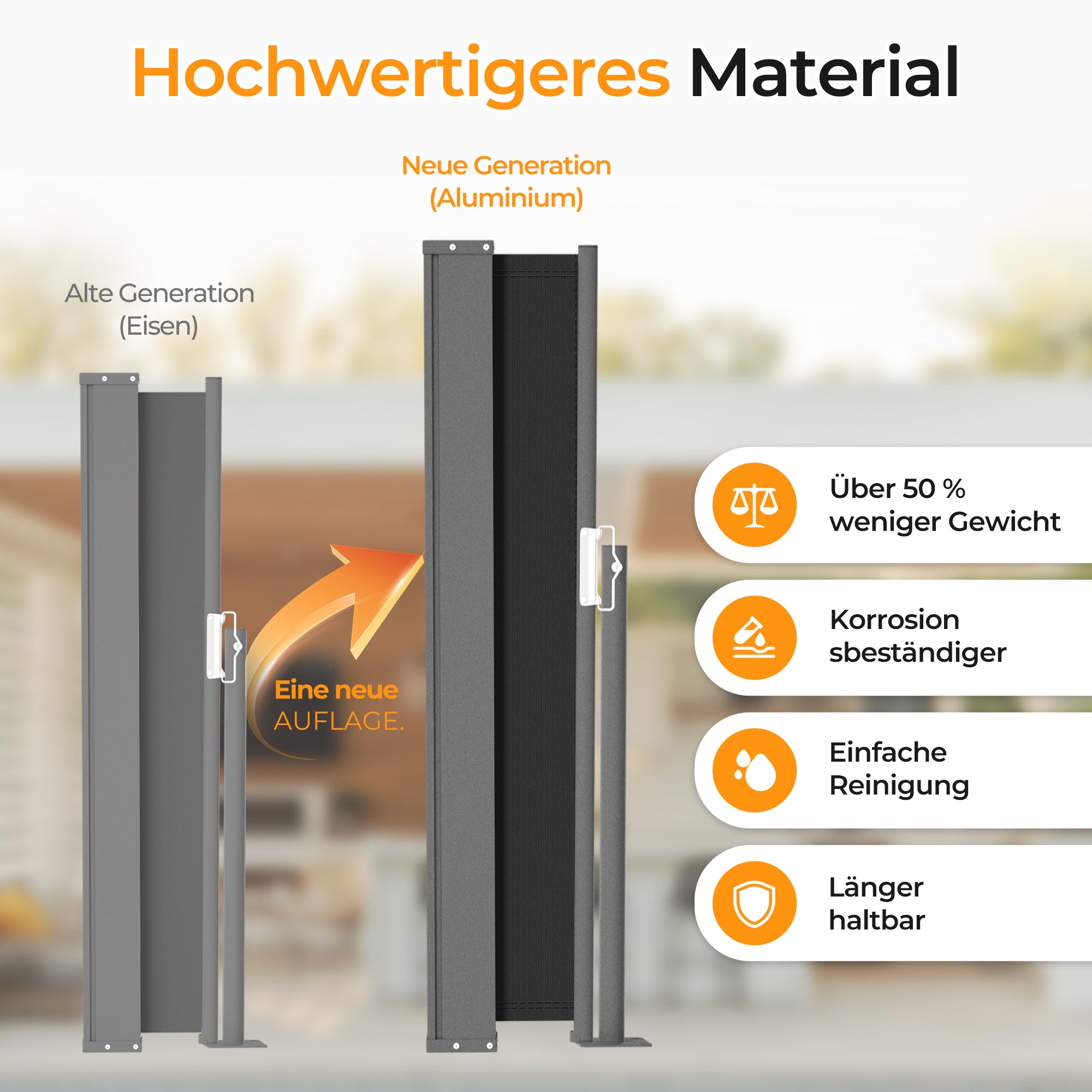 Ausziehbar Seitenmarkise