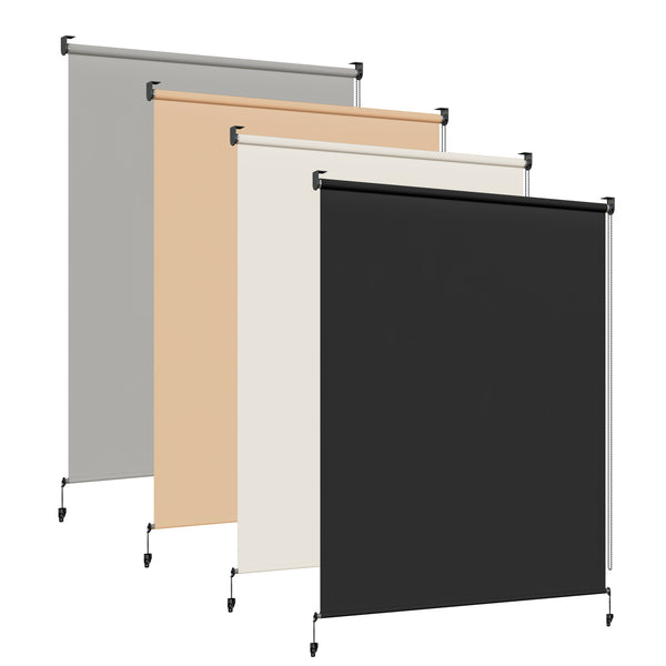 HOMEDEMO Außenrollo Senkrechtmarkise Außen, 220g/m² Stoff, Balkonrollo sonnenschutzrollo, Outdoorrollo Wetterfest