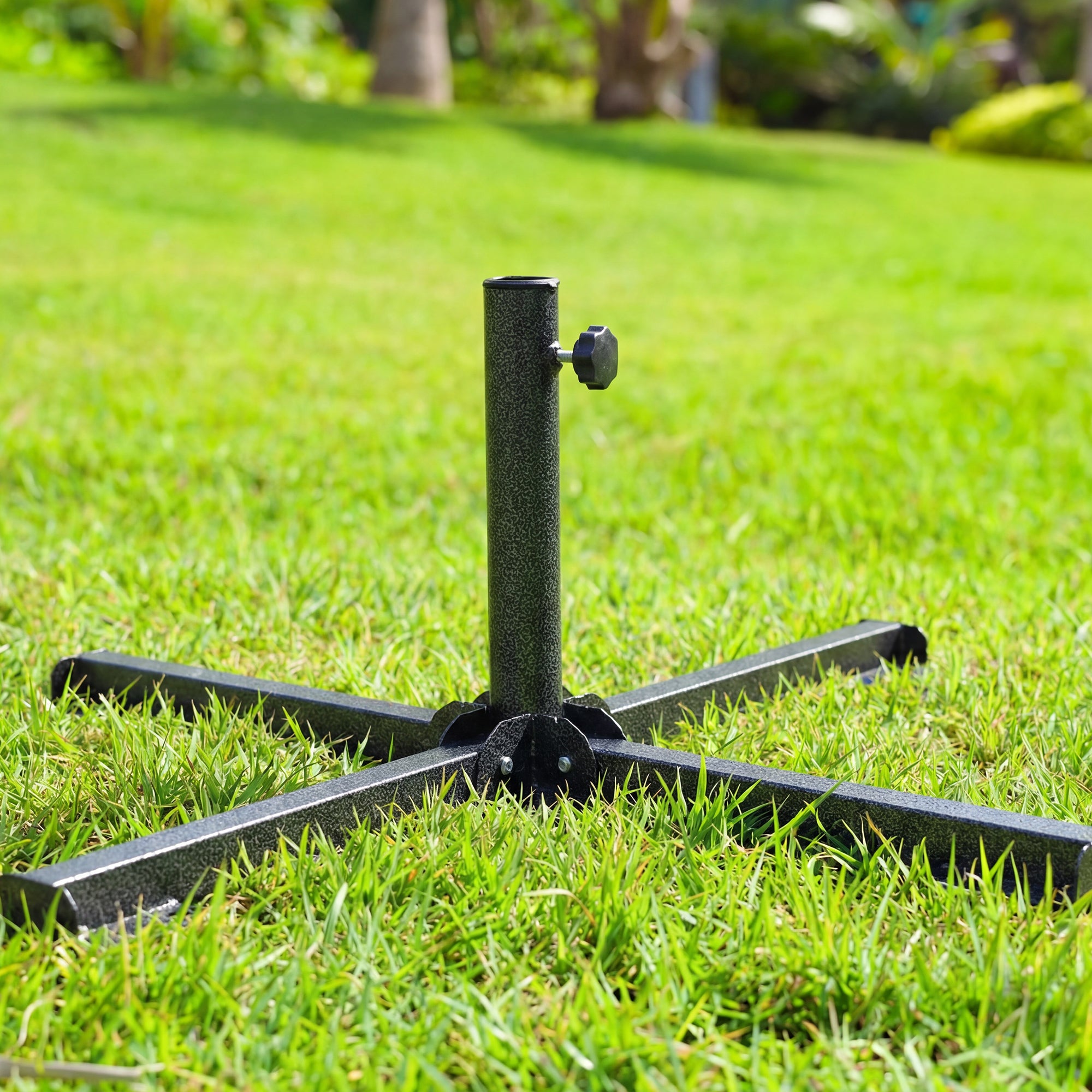 HOMEDEMO Klappbarer Stahl Sonnenschirm-KreuzgestellØ22–32mm
