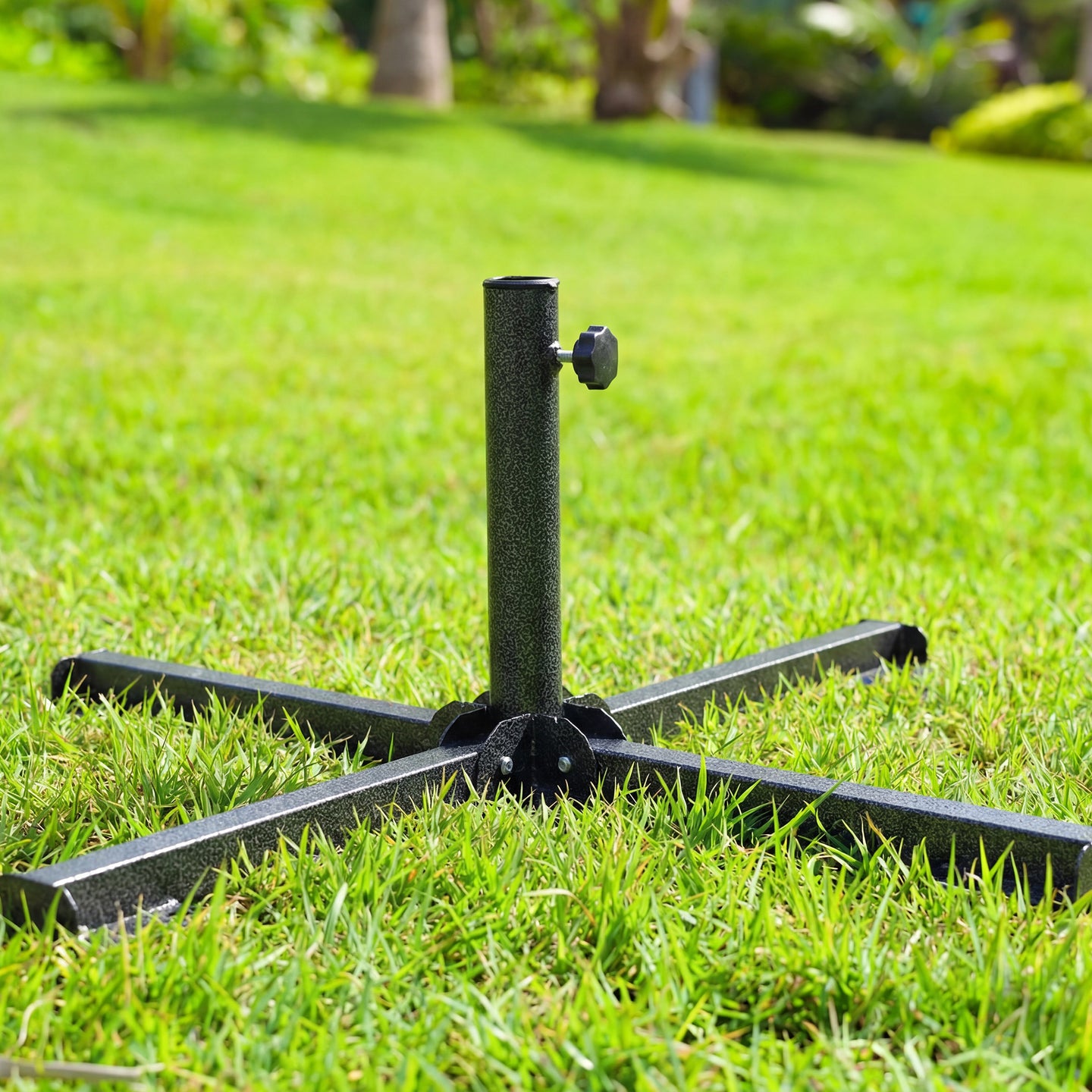 HOMEDEMO Klappbarer Stahl Sonnenschirm-KreuzgestellØ22–32mm