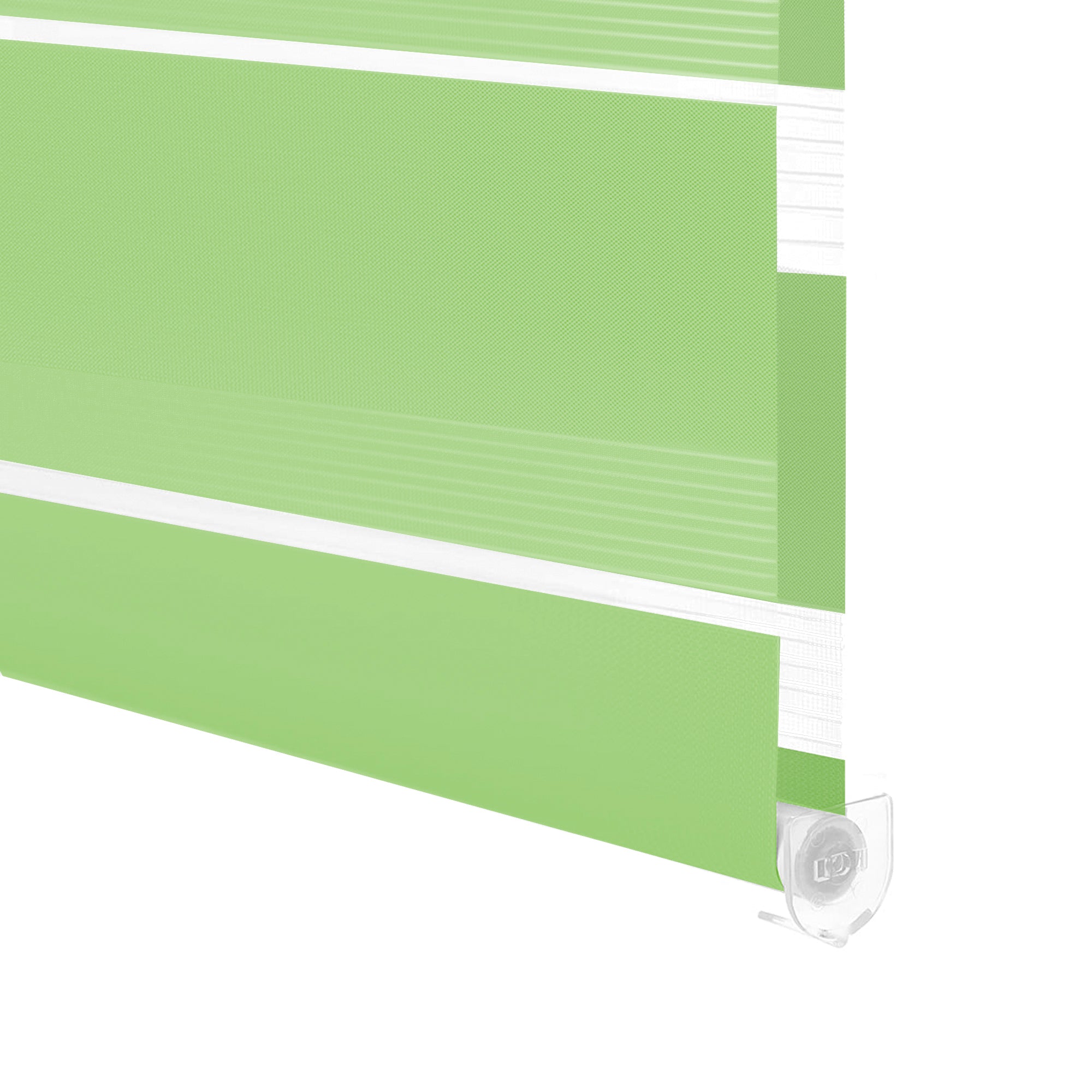 HOMEDEMO Doppelrollo Klemmfix ohne Bohren & mit Bohren, Rollos für Fenster und Tür,Leinen-grau,Weiss-grau-grün,Grün,Leinen