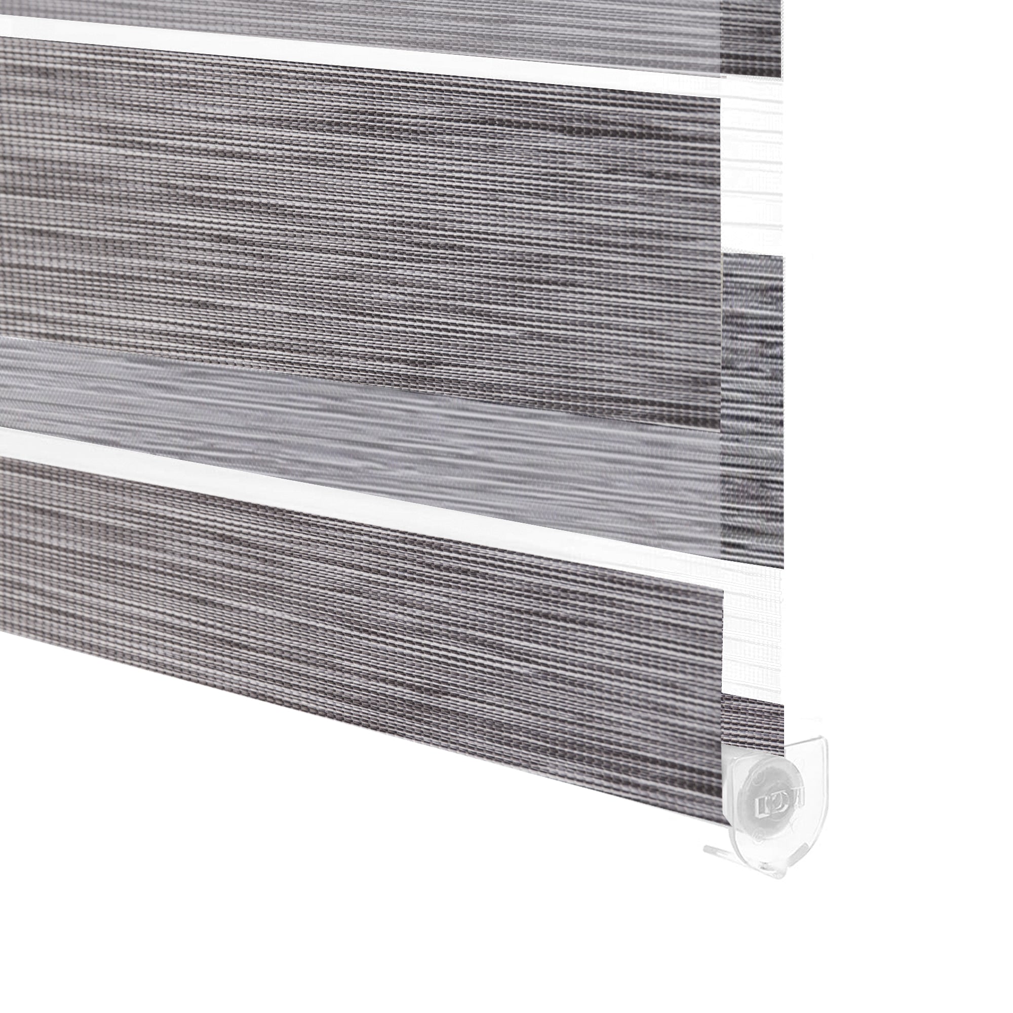 HOMEDEMO Doppelrollo Klemmfix ohne Bohren & mit Bohren, Rollos für Fenster und Tür,Leinen-grau,Weiss-grau-grün,Grün,Leinen
