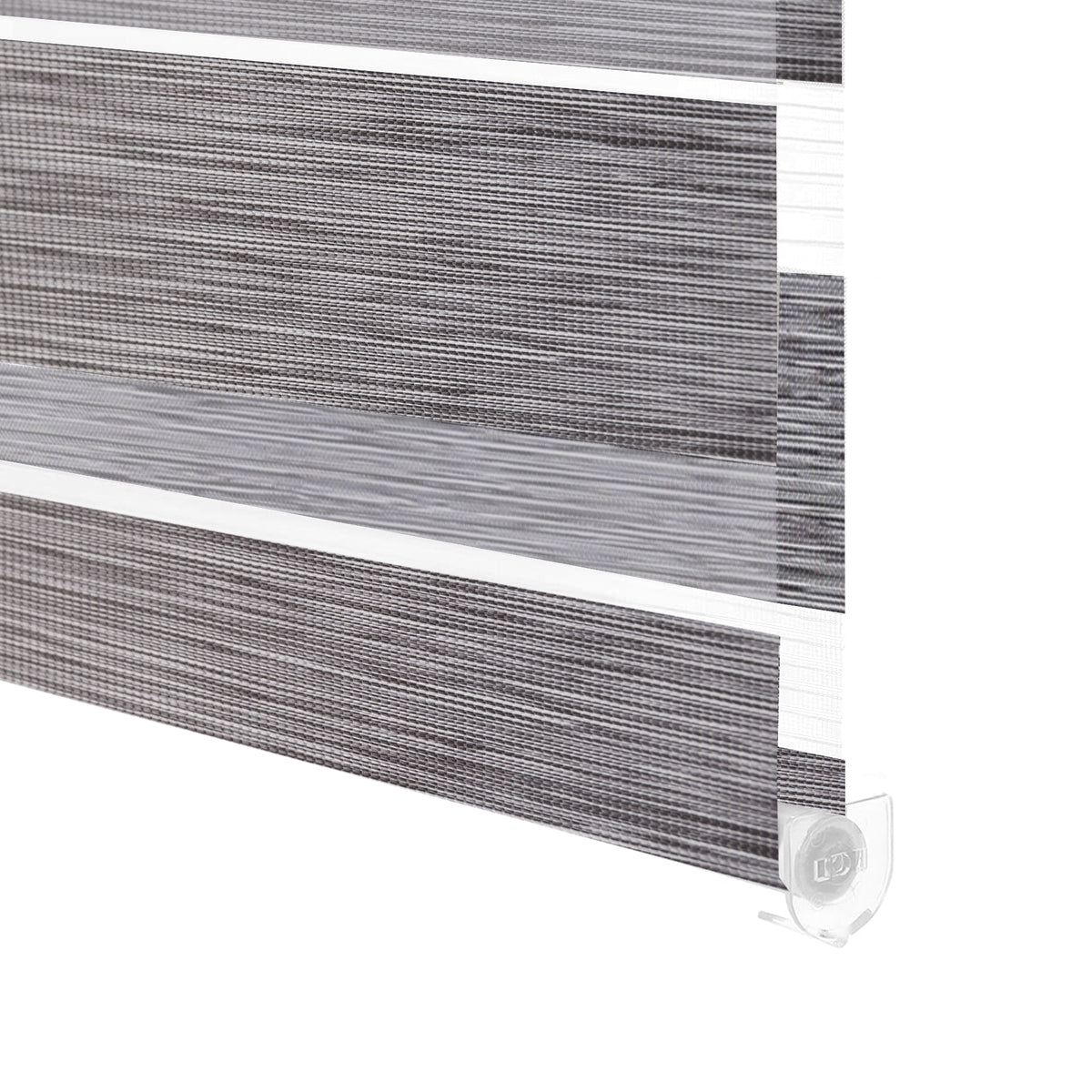 HOMEDEMO Doppelrollo Klemmfix ohne Bohren & mit Bohren, Rollos für Fenster und Tür,Leinen-grau,Weiss-grau-grün,Grün,Leinen