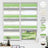 HOMEDEMO Doppelrollo Klemmfix ohne Bohren & mit Bohren, Rollos für Fenster und Tür,Leinen-grau,Weiss-grau-grün,Grün,Leinen