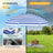 HOMEDEMO Sonnenschirm Strandschirm mit Bodenhülse, Gartenschirm Marktschirm