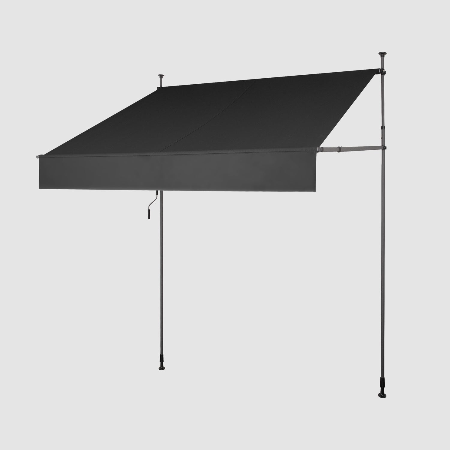 Einziehbare Klemmmarkise für Balkon mit Handkurbel manuell