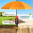 HOMEDEMO Sonnenschirm Strandschirm mit Bodenhülse, Gartenschirm Marktschirm,UV50+
