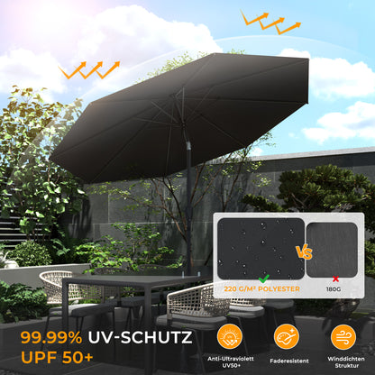 Groß Garten Sonnenschirme zum kurbeln