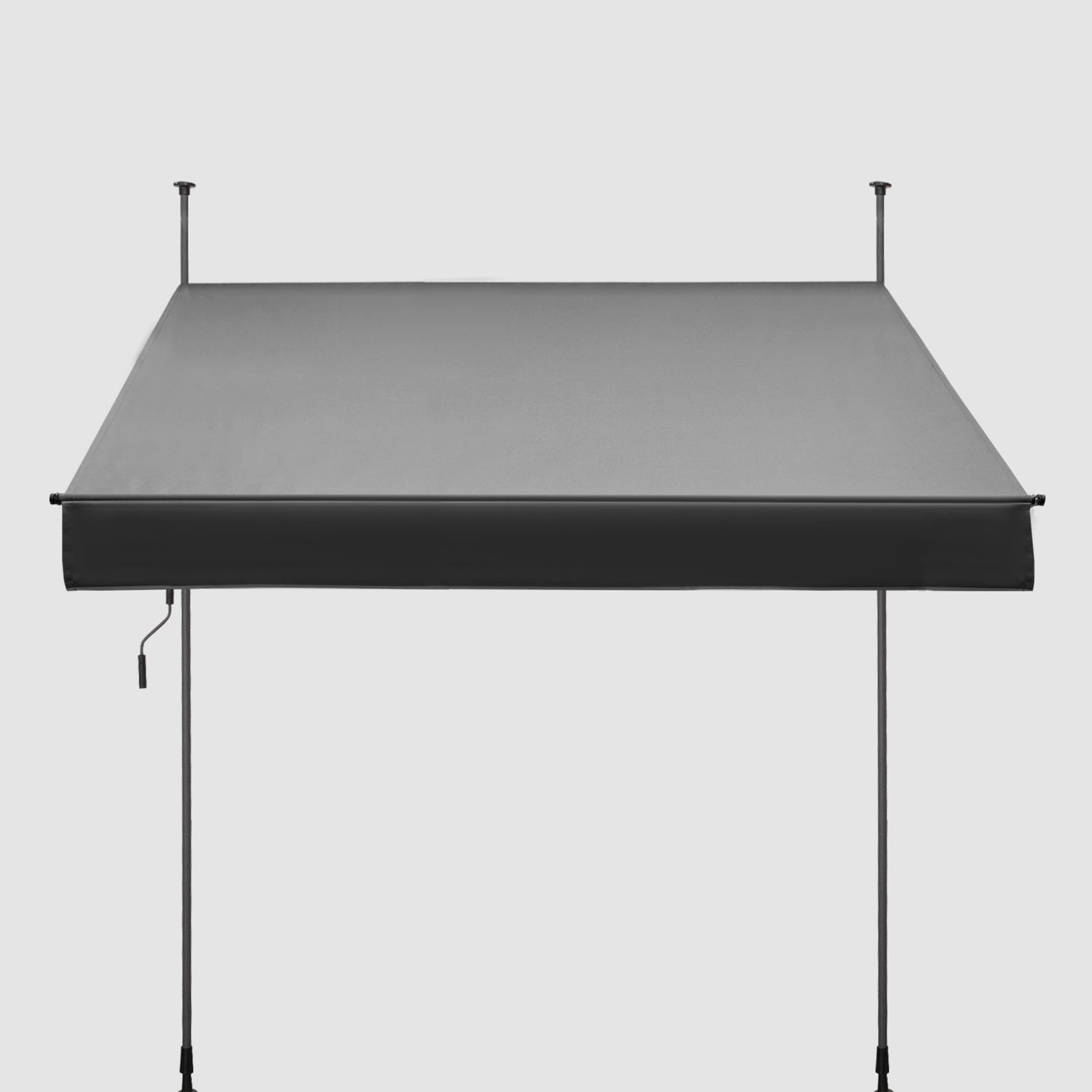 Einziehbare Klemmmarkise für Balkon mit Handkurbel manuell