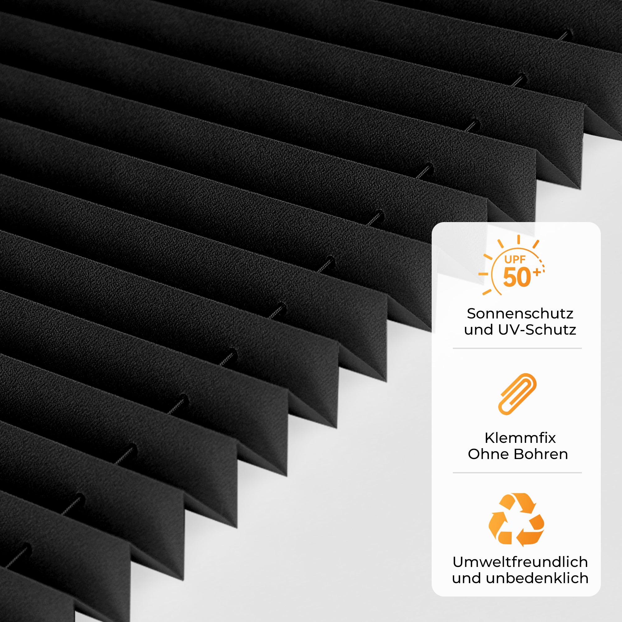 HOMEDEMO Plissee Klemmfix-Anthrazit