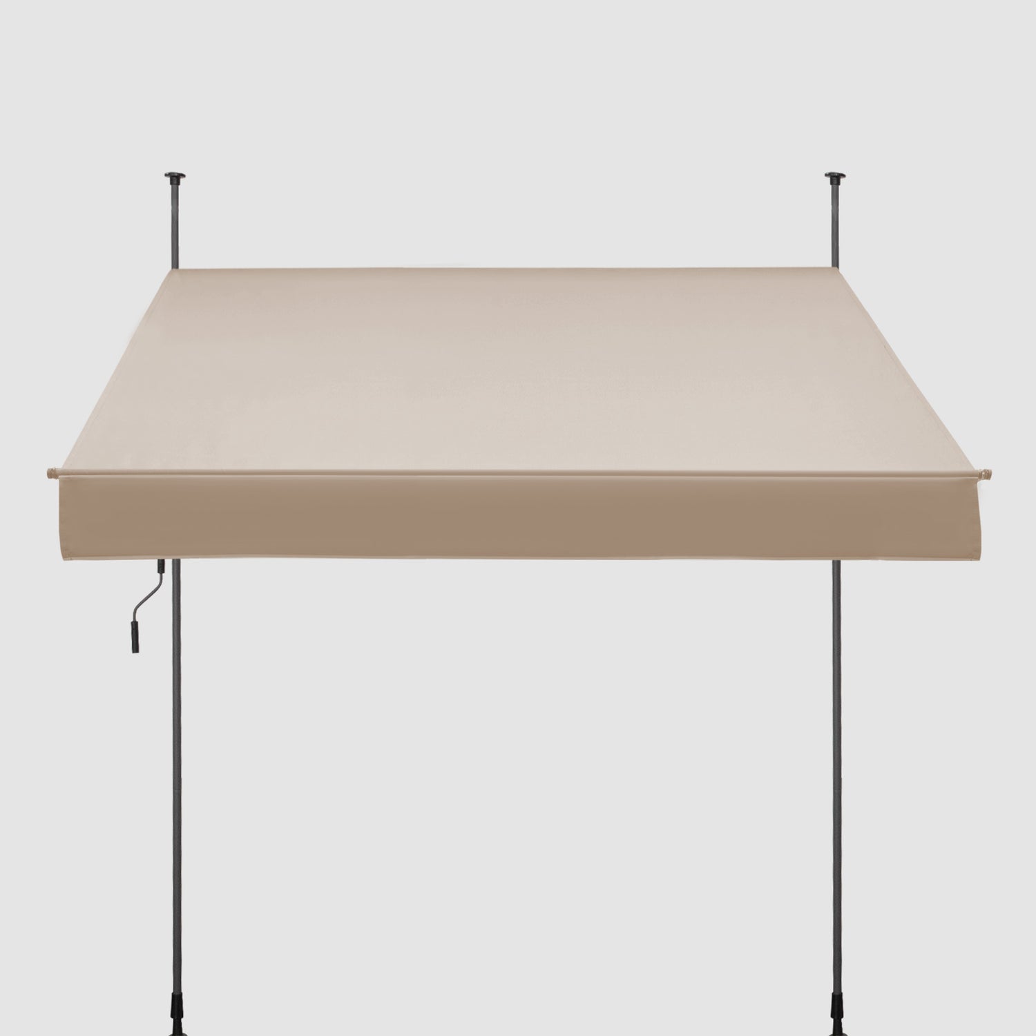 Einziehbare Klemmmarkise für Balkon mit Handkurbel manuell