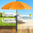 HOMEDEMO Sonnenschirm Strandschirm mit Bodenhülse, Gartenschirm Marktschirm