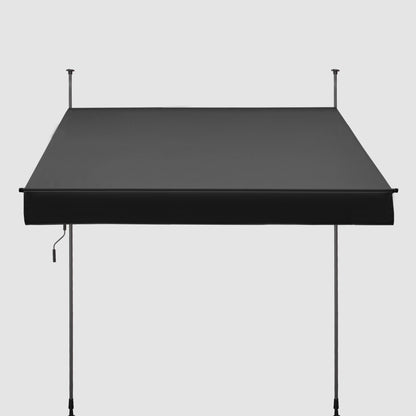 Einziehbare Klemmmarkise für Balkon mit Handkurbel manuell