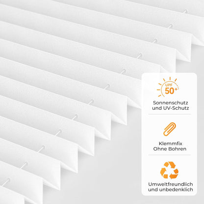 HOMEDEMO Plissee Klemmfix-Weiß