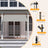 HOMEDEMO Klemmmarkise mit einstellbarer Handkurbel