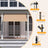 HOMEDEMO Klemmmarkise mit einstellbarer Handkurbel
