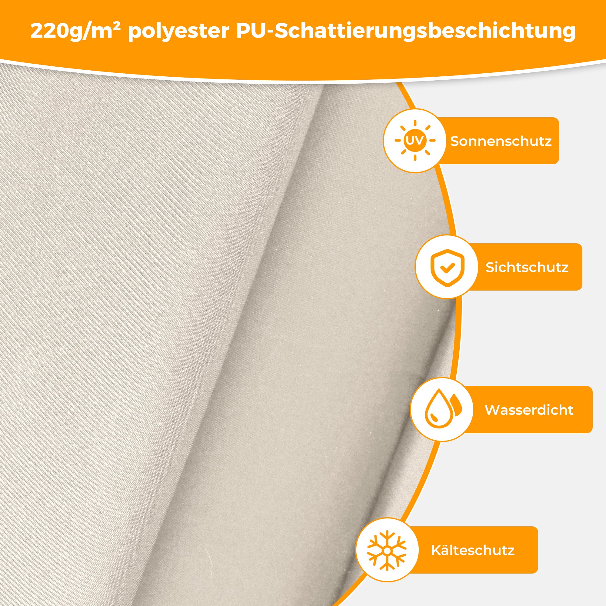 HOMEDEMO Senkrechtmarkise,Außenrollo mit Einstellbare Handkurbel & Alu-Kassette