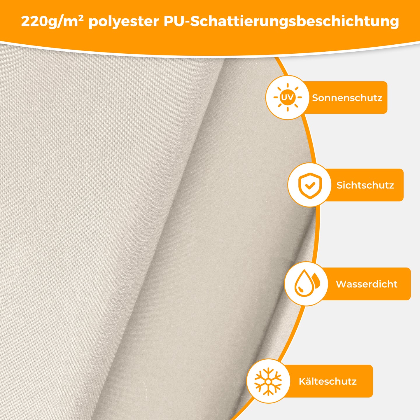 HOMEDEMO Senkrechtmarkise,Außenrollo mit Einstellbare Handkurbel & Alu-Kassette