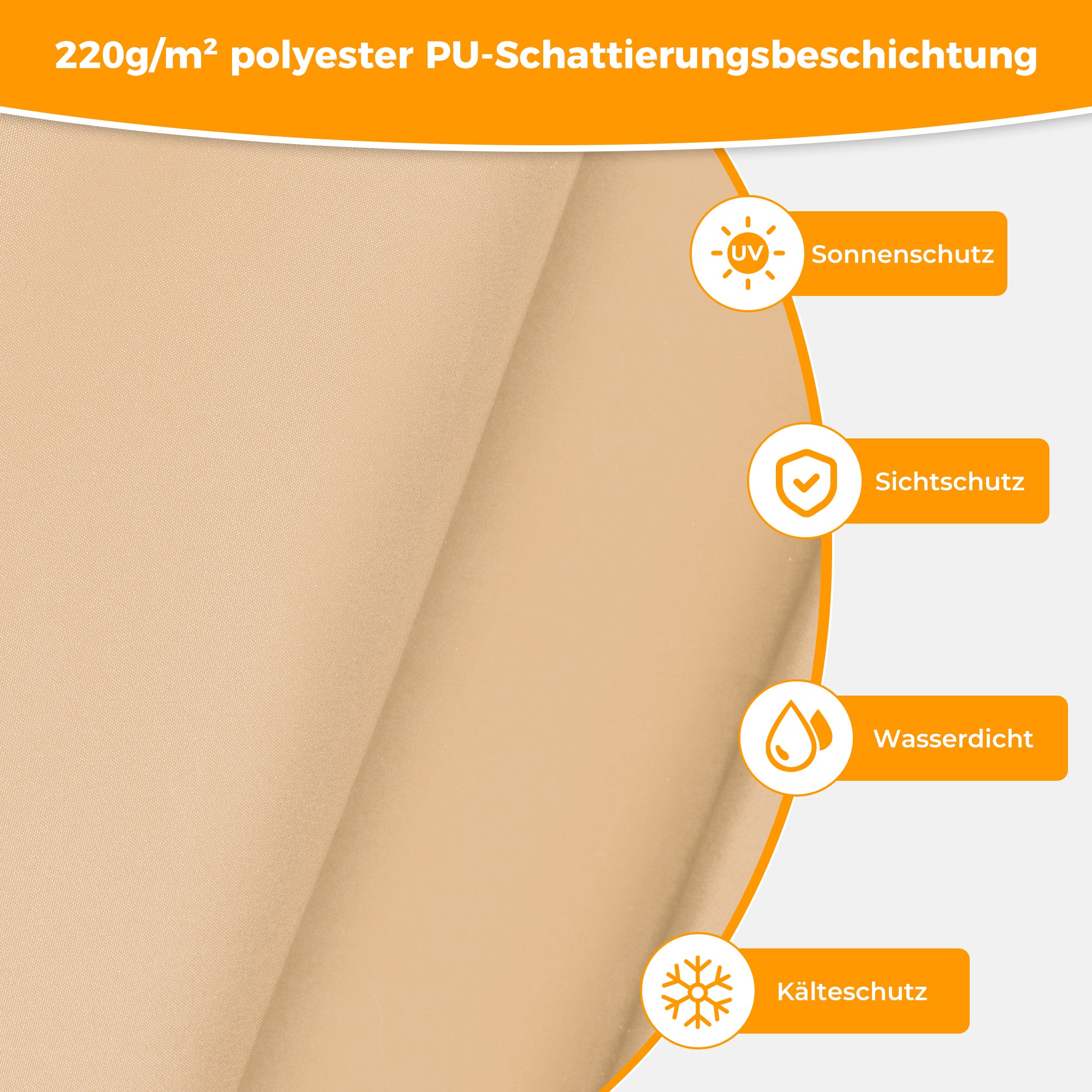 HOMEDEMO Senkrechtmarkise,Außenrollo mit Einstellbare Handkurbel & Alu-Kassette