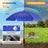 HOMEDEMO Sonnenschirm Strandschirm mit Bodenhülse, Gartenschirm Marktschirm,UV50+