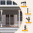 HOMEDEMO Klemmmarkise mit einstellbarer Handkurbel