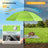 HOMEDEMO Sonnenschirm Strandschirm mit Bodenhülse, Gartenschirm Marktschirm,UV50+