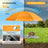 HOMEDEMO Sonnenschirm Strandschirm mit Bodenhülse, Gartenschirm Marktschirm,UV50+