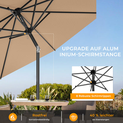 Groß Garten Sonnenschirme zum kurbeln