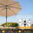 HOMEDEMO LED Gartenschirm mit Kurbel
