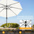 HOMEDEMO LED Gartenschirm mit Kurbel