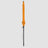 High-quality, durable Orange beach umbrellas Frontal view when closed up into a strip